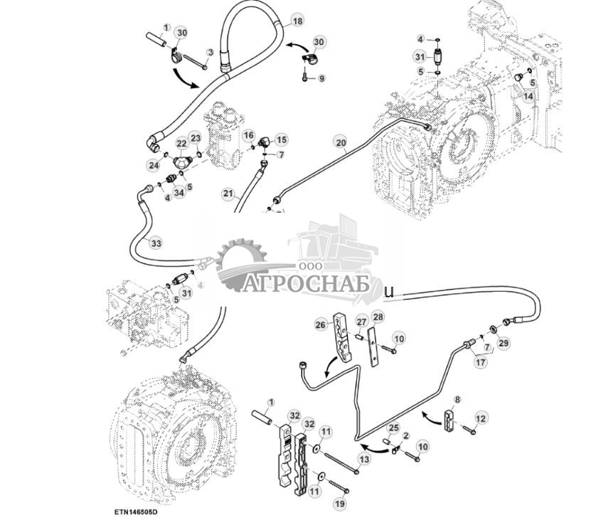 Задние тормозные трубопроводы, без вспомогательного тормоза ( - 800206) - ST945909 584.jpg